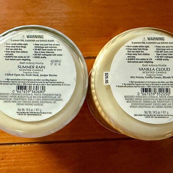 $23 Each U Pick Your Set of 2 Candles - 3-Wick Bath & Body Works $46 for the Set - Picture 7 of 9